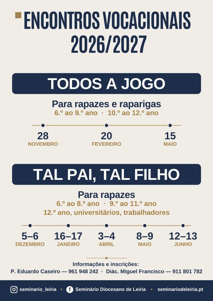 Cartaz dos Encontros Vocacionais 2026/2027